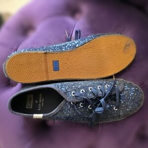 Kate Spade Blue Glitter Sneakers